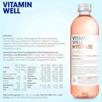 Vitamin Well Hydrate Rhubarb And Strawberry Drink 500ml