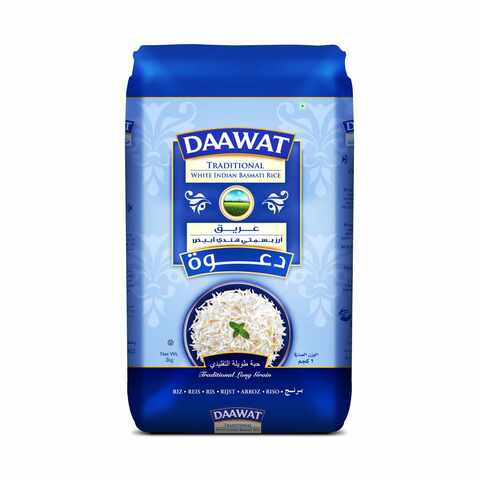 Daawat Traditional White Indian Basmati Rice 2kg