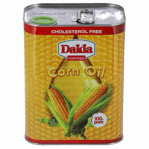 Dalda Fortified Corn Oil Cholesterol Free 100 Percent Pure 3 Litre