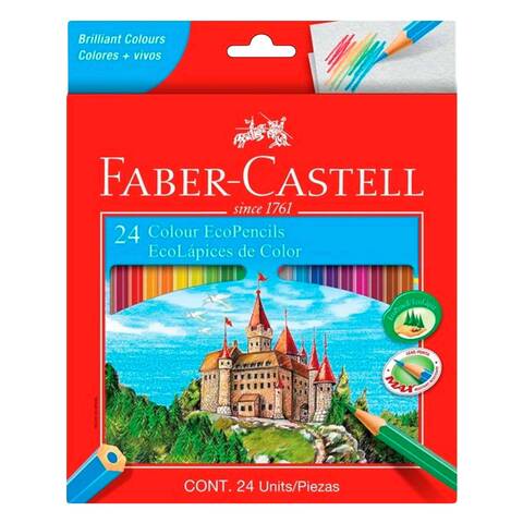 Faber Castell Colour Full Length Eco Pencils 24 Pieces