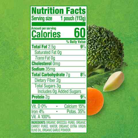 Happy Family Organic Broccoli And Carrot Baby Food 113g