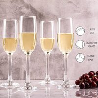 LIHAN  1 PIECE  Champagne Glass  for Wedding, Birthday, Anniversary, Party(200ML)
