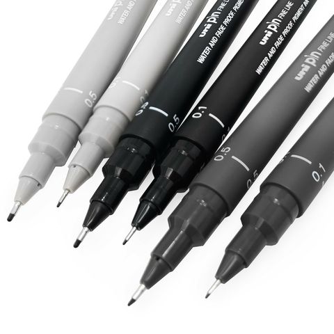 Uni-ball Pin Fine Liner Drawing Pen Multicolour 6 PCS