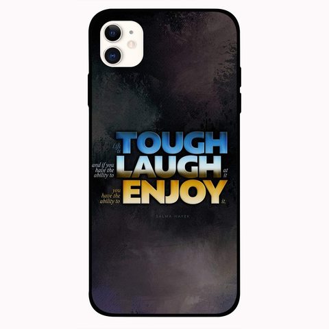 Theodor - Apple iPhone 12 6.1 inch Case Tough Laugh Enjoy Flexible Silicone