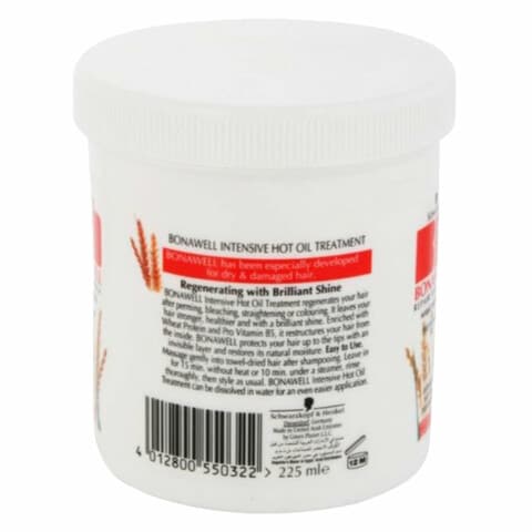 Bonawell Hair Cream Hot Oil Treatment With Wheat 225 Ml