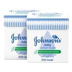 اشتري Johnsons Baby Cotton Buds White 200 count Pack of 2 في الامارات