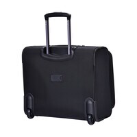 Eminent 4 360-Degree Spinner Wheel Pilot Case Trolley Water Repellent Rolling Suitcase For Unisex, S0360-17, Black