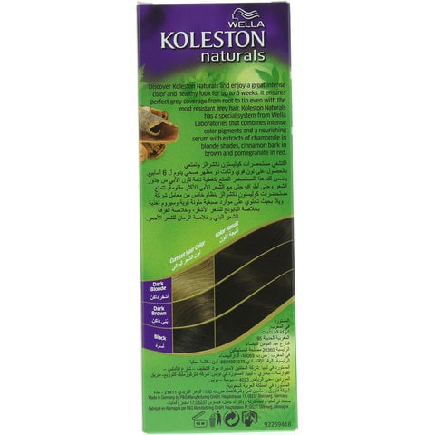 Wella Koleston Naturals Hair Colour Cream 3/0 Dark Brown 50ml