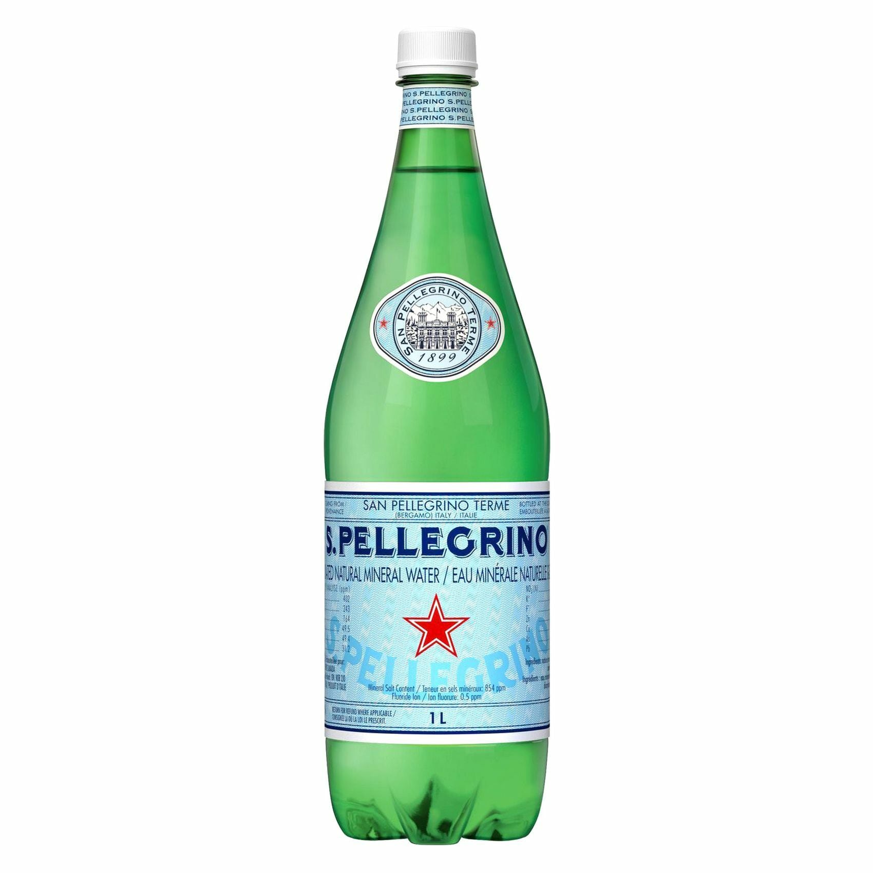 Buy San Pellegrino Carbonated Natural Mineral Water 1l Online Shop Beverages On Carrefour Uae