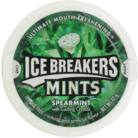 Icebreakers (آيس بريكرز) - حلوى بنكهة النعناع السنبلي الخالية من السكر 42 جم