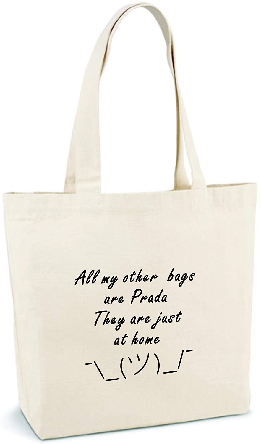 Buy Giftex 280g Cotton Canvas Bag My Other Bags Are Prada Printed Beach Bag Shopping Bag Online Shop Fashion Accessories Luggage On Carrefour Uae