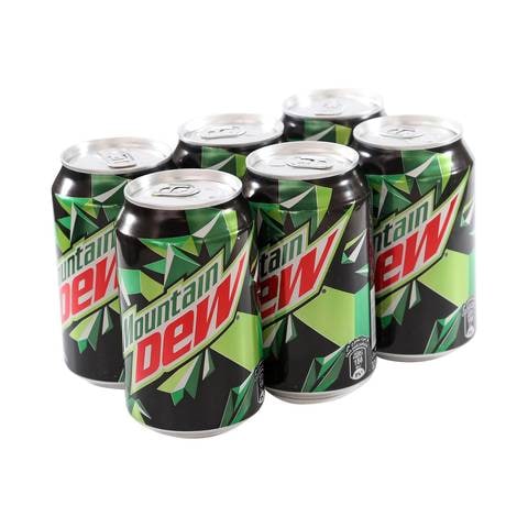 Mountain Dew Soft Drink Can 330ml&times;6