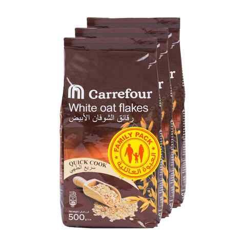 Carrefour White Oat Flakes 500g Pack of 3