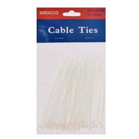 Sirocco Cable Ties White 50