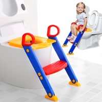 HEXAR&reg; Toilet Potty Training Seat with Step Stool Ladder Training Toilet for Kids Boys Girls Toddlers - Comfortable Safe Potty Seat with Anti-Slip Pads Ladder