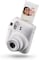 Fujifilm Instax Mini 12 Instant Film Camera, Auto Exposure With Built-In Selfie Lens, Clay White