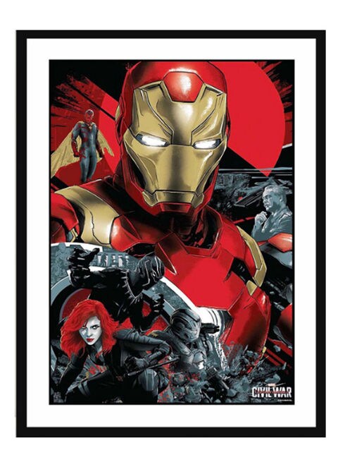 Spoil Your Wall Iron Man Poster With Frame Multicolour 30 x 40cm
