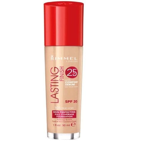 Buy Rimmel London Lasting Finish 25 Hour Foundation Ivory 100 in Saudi Arabia