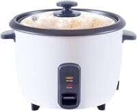 Nobel 1.5L Rice Cooker With Thermal Fuse &amp; Tempered Glass Lid, Automatic Cooking &amp; Warming System With Auto Shut Off, White, NRC150