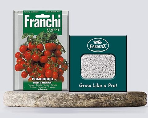 Red cherry Seeds   Model D106111   Brand FRANCHI   Origin Italy + Agricultural Perlite Box (5 LTR.) by GARDENZ