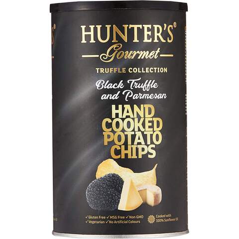 Buy Hunters Gourmet Hand Cooked Potato Chips  Black Truffle And Parmesan 150g in UAE