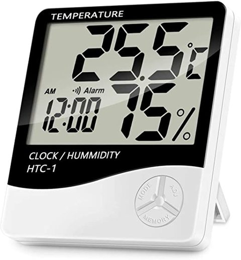 RDN Indoor Digital Thermometer Hygrometer, Accurate Room Temperature Gauge Humidity Monitor with Alarm Clock