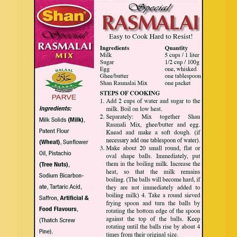 Shan Rasmalai Traditional Dessert Mix 100g