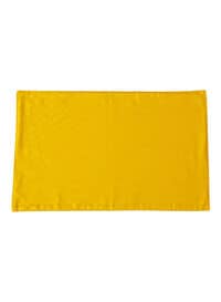 Princess 6-Piece 100% Cotton Dobby Jacquard Table Cloth Placemat Set, Yellow 30X50cm