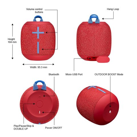 Ultimate Ears Wonderboom 2 - Radical Red - Bt - Emea