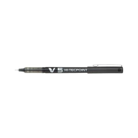 Pilot V5 Hi-Tec Point Rollerball Pen Black 0.5mm 2 PCS