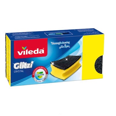 Villeda Sponge Cloth 3pcs + Scouring Pads 3pcs + Tip Top 5pcs + Glitzi Inox  3pcs