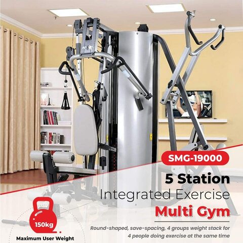 Sparnod Fitness SMG-19000/WNQ 518BK Multifunctional Luxury Home Gym Station (Free Installation Service)