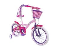 Spartan 16&quot; Mattel Barbie Bicycle for Girls age 3 - 9 yrs - 12,14,16 inch bike with Training Wheels, front basket, full chain cover and bell.