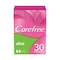 Carefree Cotton Aloe Regular Size Panty Liners White 30 count