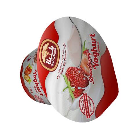 Baladna Fresh Strawberry Set Flavored Yoghurt 170g
