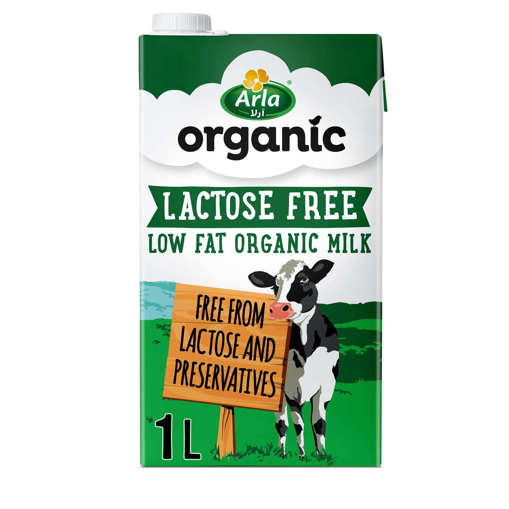 Buy Arla Organic Lactose Low Fat Free Milk 1L Online Shop Bio