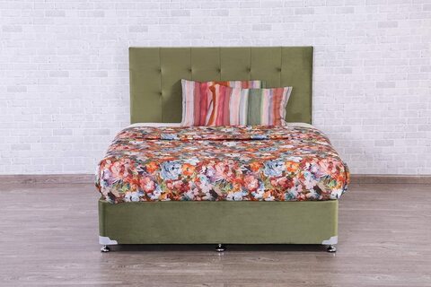 Pan Emirates Softtouch Divan Base Bed 160X200-Light Green