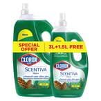 Buy Clorox Multipurpose Disinfectant Cleaner Mediterranean Pine Forest Green 3L+1.5L in UAE