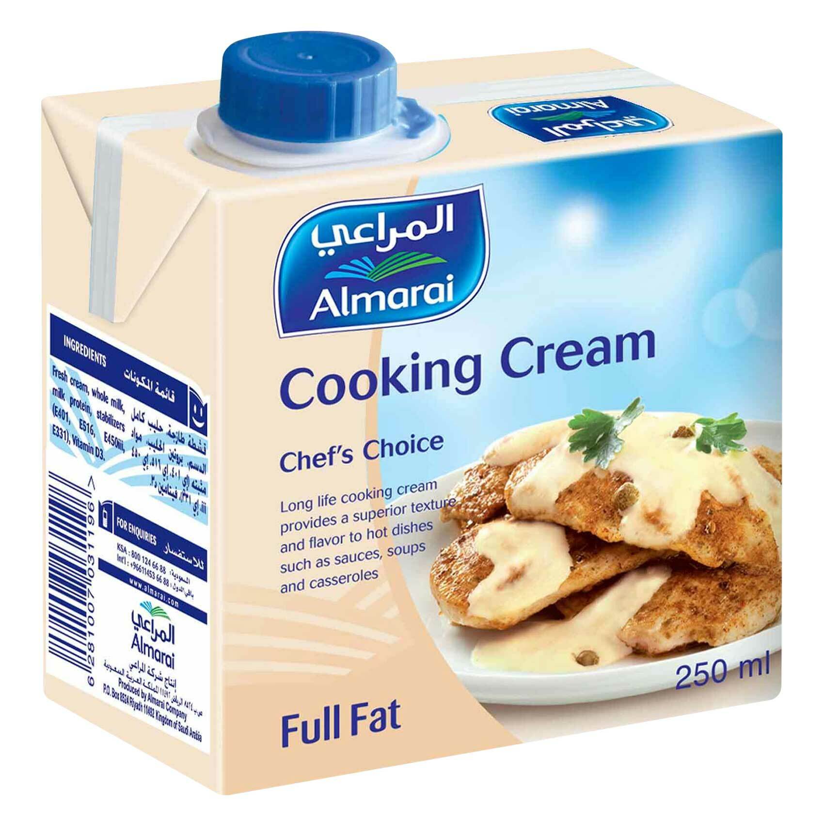 Buy Almarai Chef's Choice Full Fat Cooking Cream 250ml Online Shop