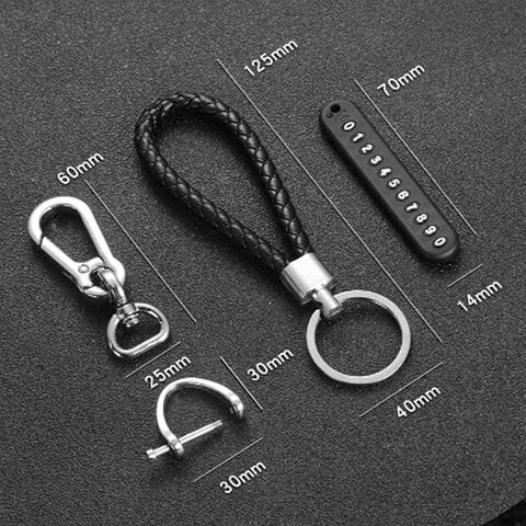 Car Keychain Accessories with Key Ring &amp; Anti-Lost D-Ring Key Chain Holder Clip for Men and Women, ​Metal Keychain Car Fob