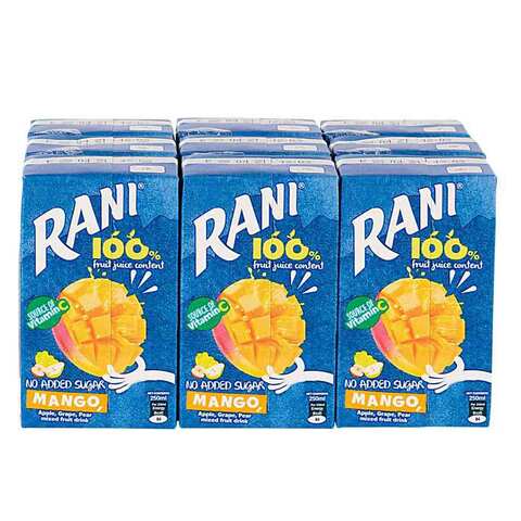 Rani No Added Sugar Mango Juice 250ml Pack of 9