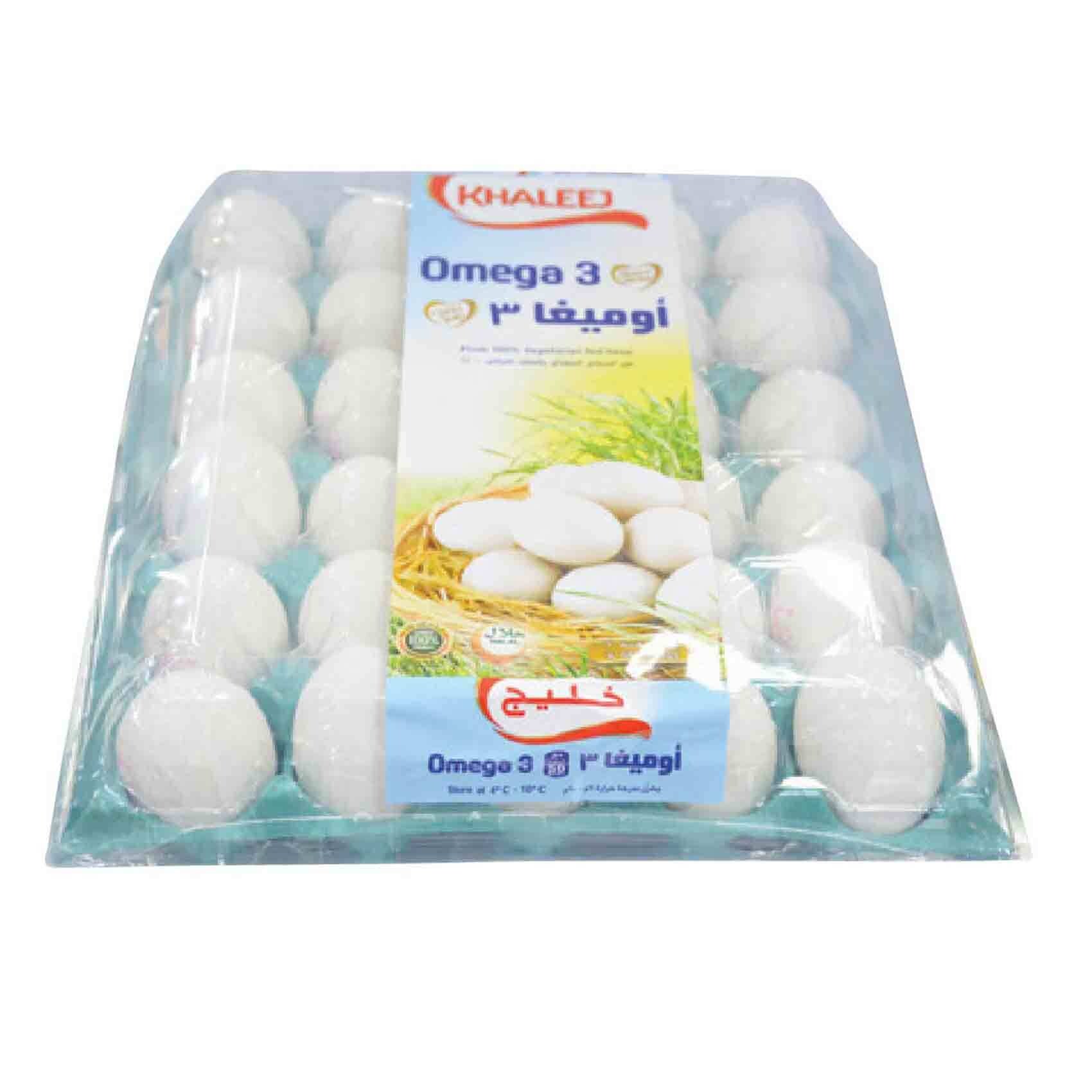 Buy Khaleej Omega 3 White Egg 30 Piece Online Shop Fresh Food on