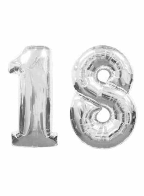 Party Time Number 18 Helium Party Decorative Balloon 16inch