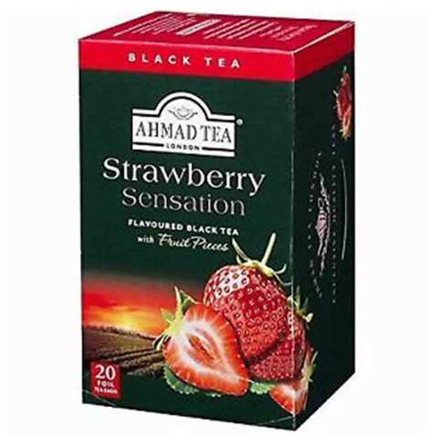 Ahmad Tea Black Tea Strawberry Sensation Flavored 20 Bag