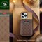 Huldo Series Back Case Cover for iPhone 13 Pro Max Brown with card holder