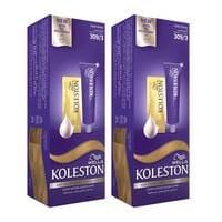 Wella Koleston Hair Color Creme 309/3 Golden Blonde Pack of 2