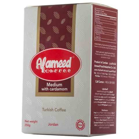 Alameed Coffee Medium With Cardamom 250 Gram