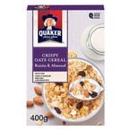 Buy Quaker Raisin And Almond Crispy Oats Cereal 400g in Kuwait