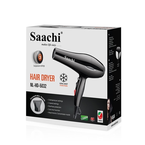 Buy Saachi Hair Dryer NL HD 5032 BK With A Cooling Burst Function