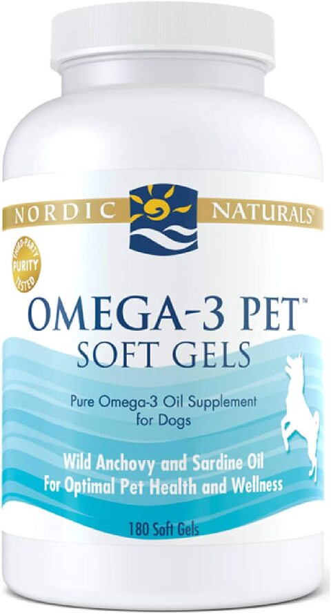 Nordic Naturals Pet-Omega-3, Promotes Optimal Pet Health And Wellness, 180 Soft Gels